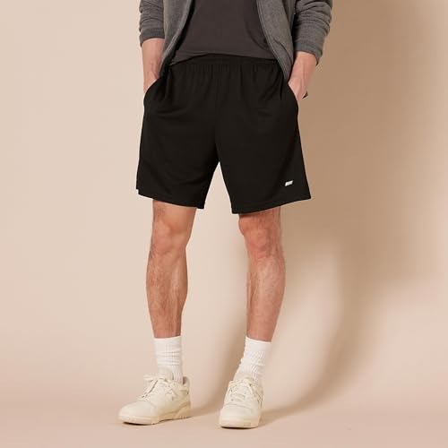 Amazon Essentials Men's Performance Tech Loose-Fit Shorts (Available in Big & Tall), Pack of 2, Black, M