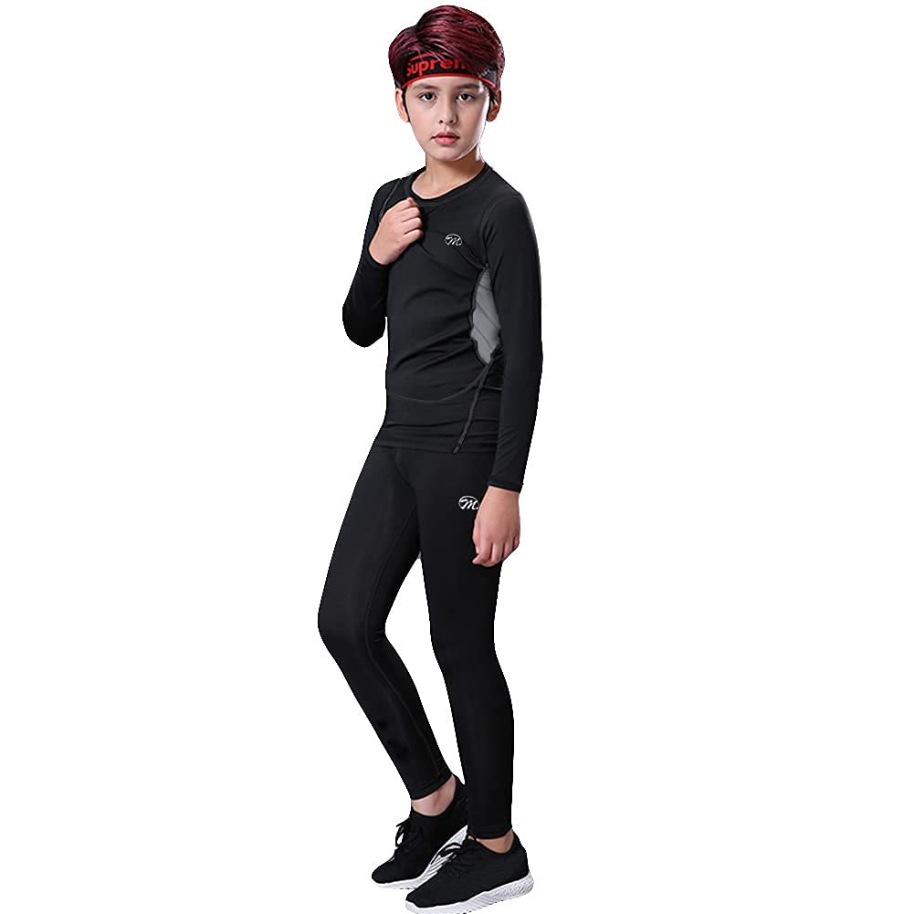 - MeetHoo Thermal Underwear For Kids | Boy's Long Sleeve Base Layer -