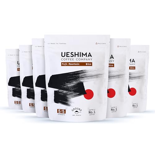 - Ueshima Fuji Mountain Ground Coffee 250g (pack of 6), Dark Roast -