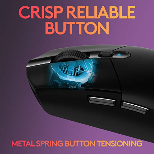 - Logitech G305 LIGHTSPEED Wireless Gaming Mouse | HERO 12K Sensor | 12,000 DPI | Lightweight | 6 Programmable Buttons -