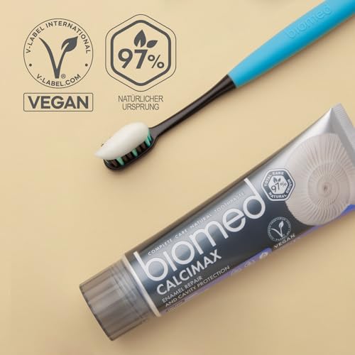 Biomed Calcimax 97% Natural Toothpaste | Enamel Repair & Cavity Protection | Vegan, SLES Free 100g