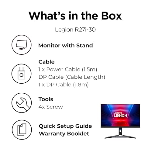 - Lenovo Legion R27i-30 27 inch Gaming Monitor | PS5, Xbox, PC Screen -