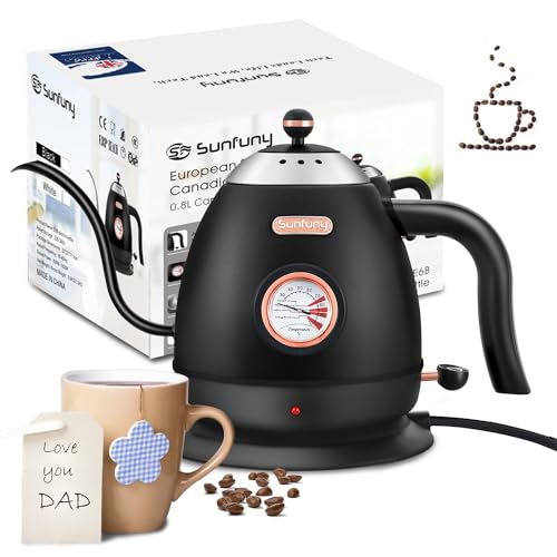 - Electric Gooseneck Kettle | Pour Over Coffee Kettle | 100% Stainless Steel -