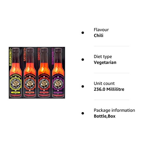 - Psycho Juice | Mini Four Pack | Chilli & Hot Pepper Sauce 59 ml (Pack of 4) -