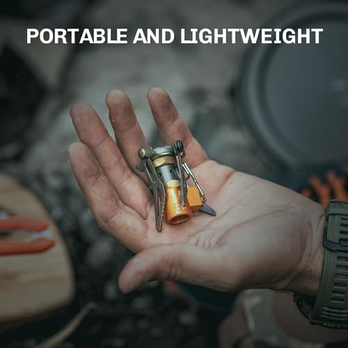 - Fire-Maple FMS-300T Ultralight Titanium Backpacking Camping Gas Stove | 2600W Pocket Backpacking Cooking Folding Burner -