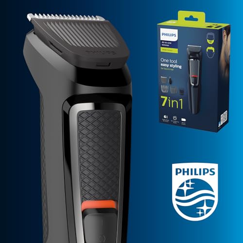- Philips 7-in-1 All-In-One Trimmer | Series 3000 Grooming Kit for Beard & Hair -