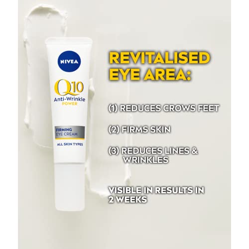 - NIVEA Q10 Anti-Wrinkle Power Firming Eye Cream | Reduce Crow's Feet | Lines | Wrinkles -