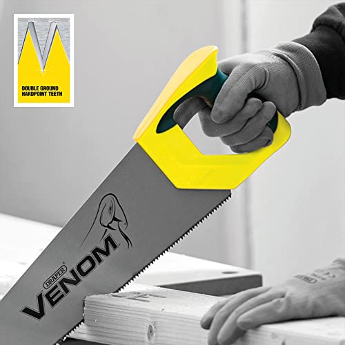 - Draper Venom Handsaw (350mm) | Second Fix Double Ground Hand Tool | High Carbon Steel Blade -