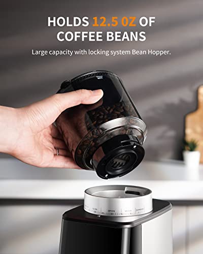 - SHARDOR Conical Burr Coffee Grinder | Electric for Espresso | Precision Electronic Timer -