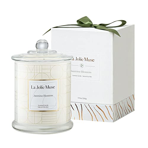 - La Jolíe Muse Scented Candles Gifts for Women | Large Jasmine Candle Gift Set -