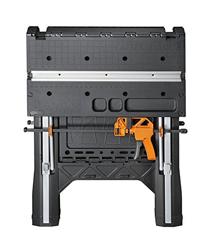 - Worx Pegasus WX051 Versatile Multi Function Folding Work Table & Sawhorse with Quick Clamps and Holding Pegs