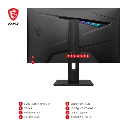 - MSI MAG 274QRF QD E2 27 Inch WQHD Gaming Monitor | 2560 x 1440 Rapid IPS Quantum Dot Panel | 180 Hz / 1ms -