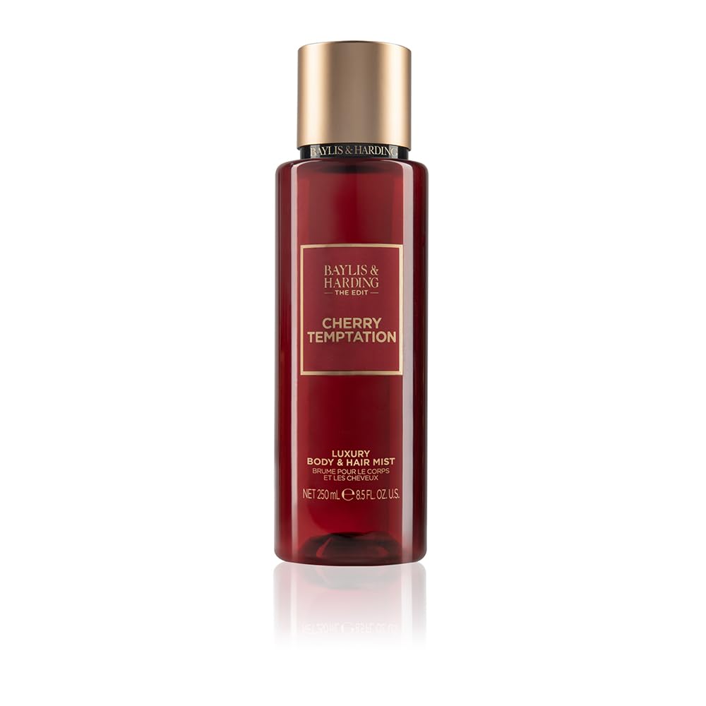 Baylis & Harding The EDIT Cherry Temptation Body & Hair Mist, 250 ml (Pack of 6) - Vegan Friendly