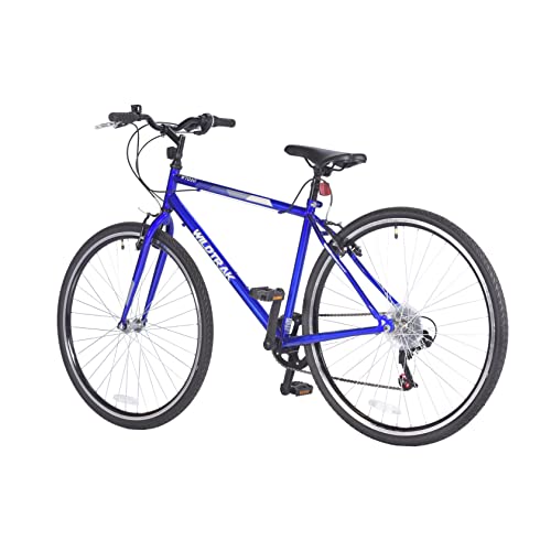 - Wildtrak - Steel Trekking Bike, Adult, 700C, 6 Speed - Blue