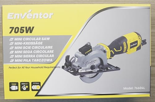 - Enventor Mini Circular Saw | 705W 3500RPM Pure Copper Motor Compact Electric Circular Saw | Laser Guide -