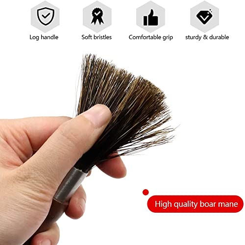 Coffee Grinder Cleaning Brush,Espresso Machine Cleaning Brush Natural Boar Bristles Walnut Handle with Lanyard, Coffee Tool for Barista Home Kitchen