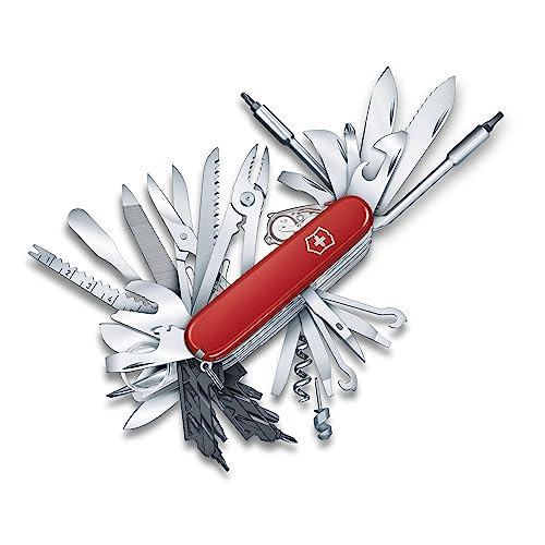 - Victorinox 73 Functions Swiss Champ XXL Pocket Knife, 91 mm Length x 62.3 mm Height, Red -