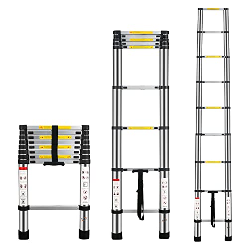 - Multibao 8.5Ft 2.6M Telescopic Ladders | Telescoping Extendable Aluminium Folding -