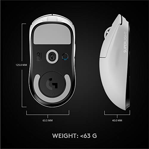 - Logitech G PRO X SUPERLIGHT Wireless Gaming Mouse | HERO 25K Sensor | Ultra-light with 63g | 5 Programmable Buttons -
