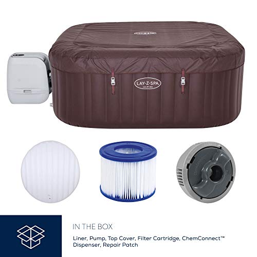 - Lay-Z-Spa Maldives Luxury Hot Tub | 8 HydroJet Pro Massage System | Inflatable Spa | LED Lights | Foot Massager | Freeze Shield Technology | 5-7 Person -