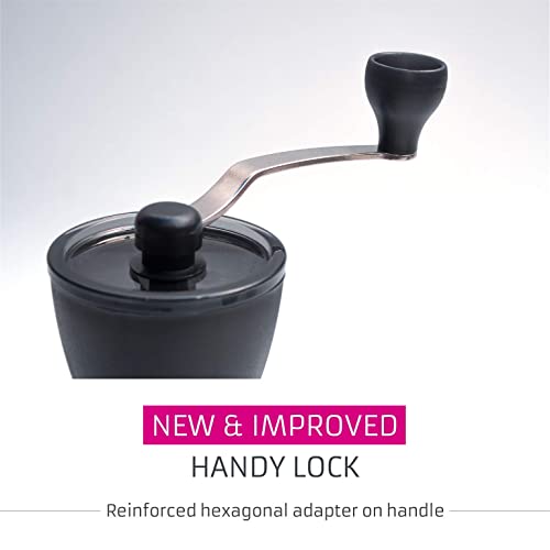 - Hario | Transparent Black Mini Mill Plus | Compact & Adjustable Hand Coffee Grinder -