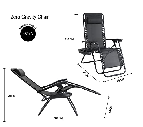 - Straame Garden | Zero Gravity Chair | Set of 2 | Heavy Duty Textoline -