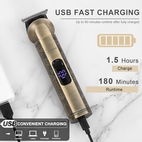 - Hatteker Beard Trimmer Kit | Professional Hair Clipper | Zero Gapped T-Blade Trimmer Electric Razor -