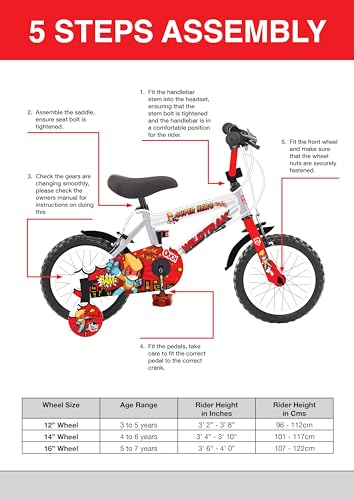 - Wildtrak - 14 Inch Bike for Children 3-5 Years Old with Training Wheels - White and Blue