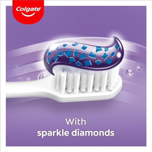 Colgate Max White Sparkle Diamonds Toothpaste 75ml | teeth whitening toothpaste | shines enamel for whiter teeth | longer lasting freshness than regular fluoride toothpaste | fights cavities