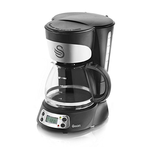- Swan Programmable Coffee Maker | Keep Warm Function | LCD Timer | 750ml | 700W | Black -