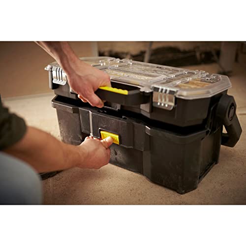 - STANLEY Toolbox Tote | Plus Storage Organiser | Heavy Duty Metal Latch -