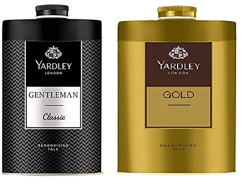 - Yardley London Gold Deodorizing Talcum Powder For Men, 250g pack of 2pc