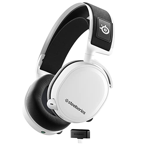 - SteelSeries Arctis 7+ Wireless Gaming Headset | Lossless 2.4 GHz | Sonar 7.1 Virtual Surround Sound | 30 Hour Battery Life | PC, PS5, PS4, Mac, Android and Switch | White -