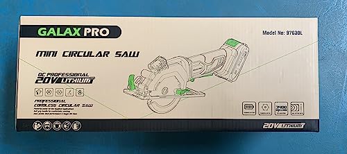 - GALAX PRO Mini Circular Saw | 20V 3400RPM Professional Cordless Circular Saw | Adjustable Angle and Depth | Max Cutting Depth 42.8mm (90°) | 28mm(45°) | Laser Guide | Blade 115mm -