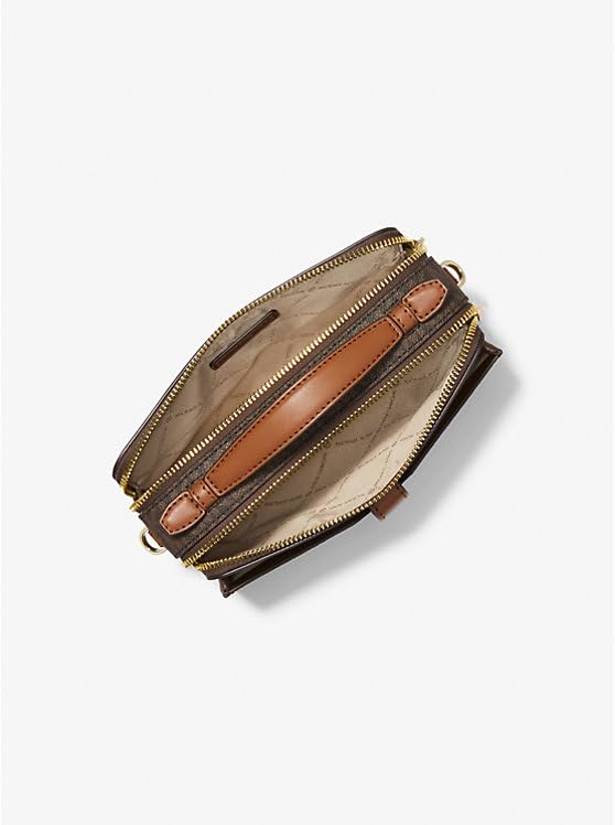 - Michael Kors Medium Double Zip Phone Crossbody | Brown -