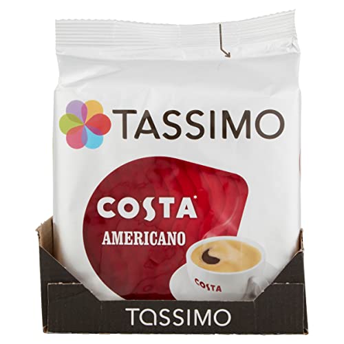 - Tassimo | Costa Americano Coffee Pods| x16 | (Pack of 5, Total 80 Drinks) -