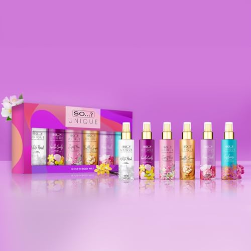 - So…? | Unique Grande Womens Mini Mist Gift Set | Body Mist Fragrance Spray (6x50ml) -