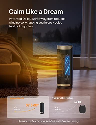 - Dreo 16 Inch Space Portable Heater | 1800W Silent Ceramic Electric Heater Low Energy | 3-Mode 3-Speed -