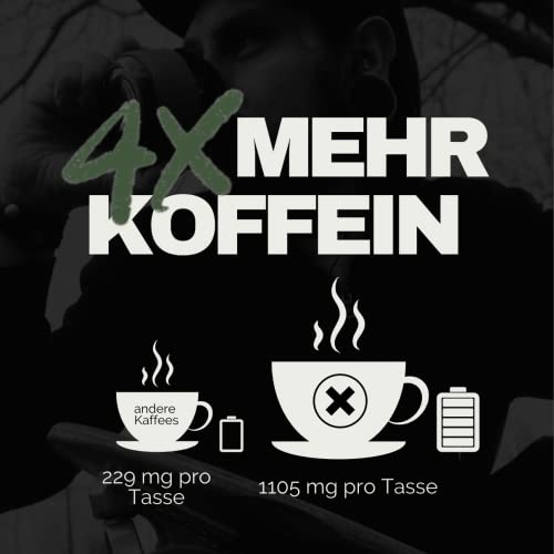 4 x Black Insomnia High Caffeine Ground Coffee I Strongest Coffee in The World for Maximum Energy I 1105mg Caffeine per 12 oz Cup I Low Acid, Dark Roast, Full Flavour, 4 x 453g