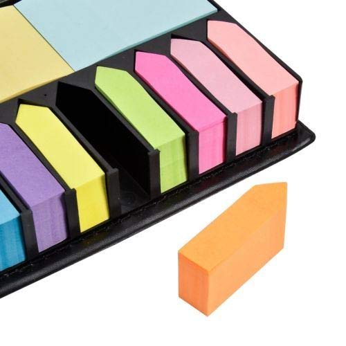 1500Pcs Sticky Notes Set Memo Desktop Organiser Holder Index Tab Post Arrow Bookmark Removable Self Adhesive Flags Notepad Rectangular Fluorescent Color Gifts for Students Teachers