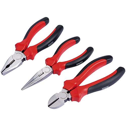 - Draper Redline Heavy Duty Pliers Set | Soft Grip Handles -