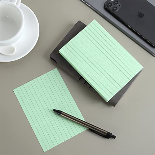 A6 Index Cards, Ruled Record Card- 5 Colors (400 Sheets) Revision Cards Flash Cards, Ruled Index Papers Assorted Neon Colours Record Cards