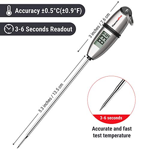 - ThermoPro TP02S Digital Meat Thermometer | Instant Read Thermometer for Air Fryers Cooking -