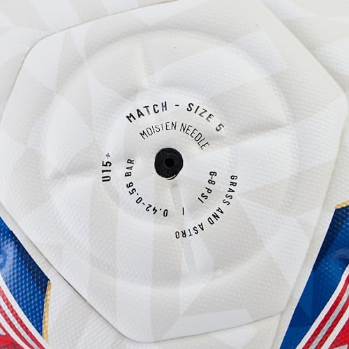 - Mitre Match FA Cup Football | White/Blue/Red | Size 4 -