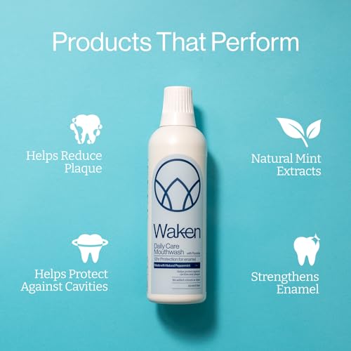 - Waken Pepppermint Mouthwash for Fresh Breath 100 Natural Flavours Alcohol Free