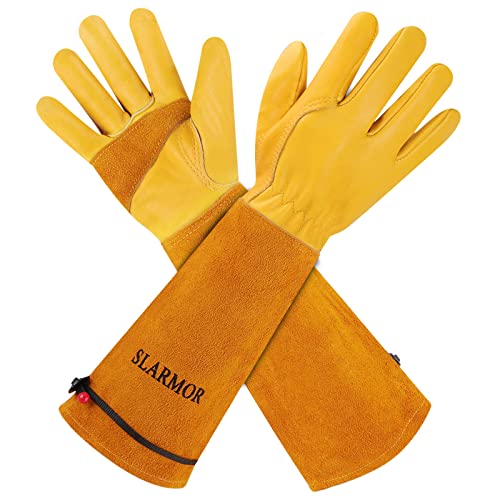 - SLARMOR Leather Gardening Gloves | Thorn Proof -