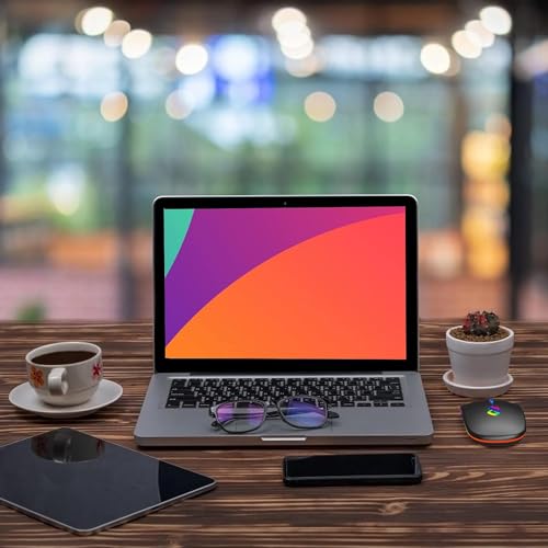 BQSS Wireless Mouse, LED Slim Silent Mice, 2.4G Portable Office Optical Mouse with USB Receiver & Type-C Adapter, 3 Adjustable DPI for Laptop, Computer, PC, Notebook, Desktop (Black)