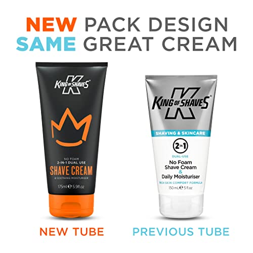 - King of Shaves 2 in 1 No Foam Shaving Cream for Men | Post Shave Moisturiser for Men -
