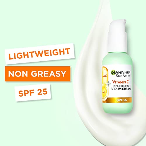 - Garnier Vitamin C Serum Cream | 2in1 Formula With 20% Vitamin C serum & SPF 25 Moisturiser -