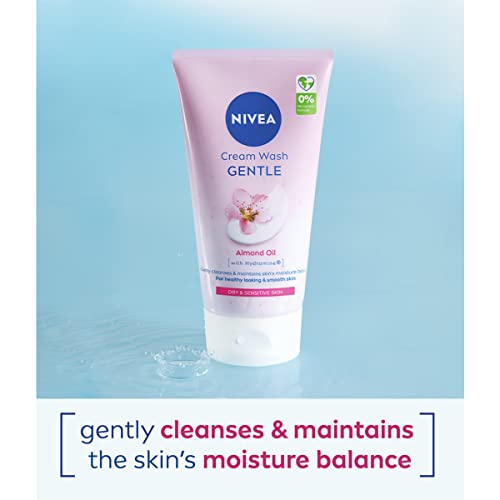 - NIVEA Gentle Face Cream Wash | (150ml) | Face Cleanser with Almond Oil -